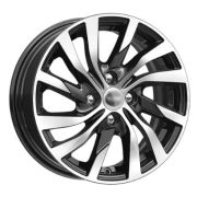 KDW KD1546 6x15 4*100 Et:40 Dia:60,1 Black_Front_Polished